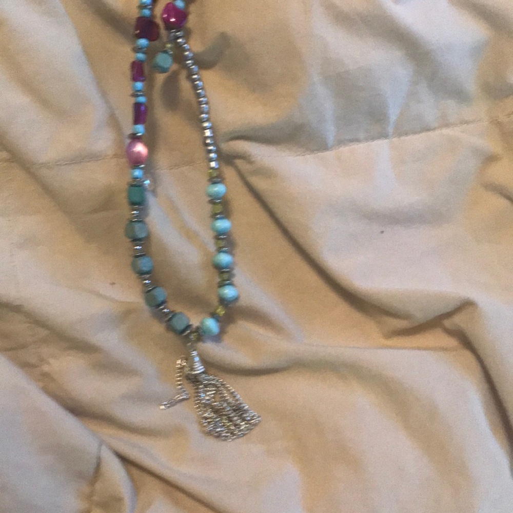 Beaded tassel necklace